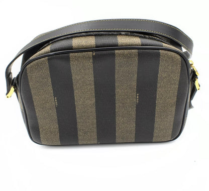 Vintage Fendi Zucca Stripe Canvas Crossbody Bag