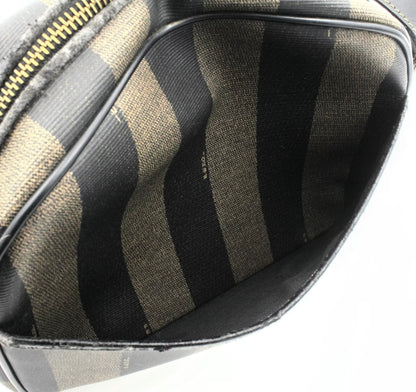 Vintage Fendi Zucca Stripe Canvas Crossbody Bag