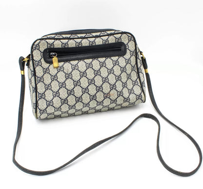 Gucci Vintage GG Monogram Navy Crossbody Bag