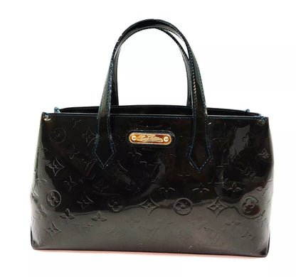 Louis Vuitton Monogram Vernis Wilshire PM Tote in Green Patent Leather