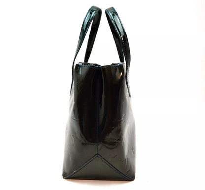 Louis Vuitton Monogram Vernis Wilshire PM Tote in Green Patent Leather